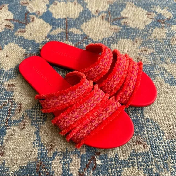 Rothy's Three Strap Fringe Sandals 6 - Picture 3 of 4